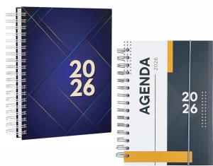 Agenda 2026 Papelão Paraná 1.4mm 15,5x21,5cm 4 cores Personalizada com a sua arte fosco ou brilho 